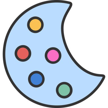 gezegen simgesi, vektör illüstrasyonu basit tasarım