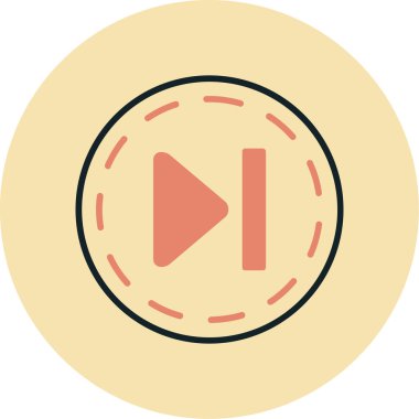 Müzik çalar simgesinin vektör illüstrasyonu