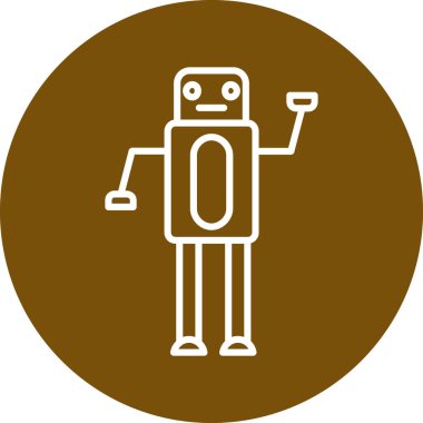 robot ikon vektör illüstrasyonu