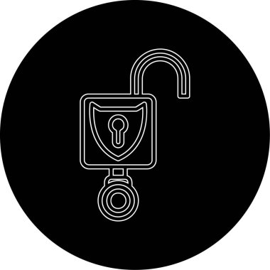 Bir asma kilidin vektör çizimi