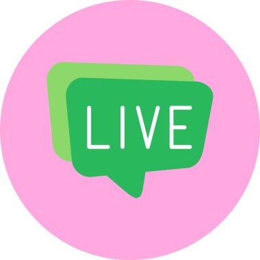 trend tasarım biçimi arka planında canlı sohbet simgesi