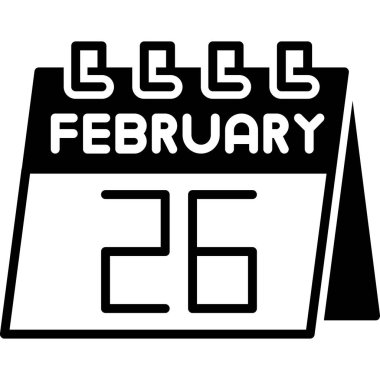 23 Şubat düz ikon vektör illüstrasyonu