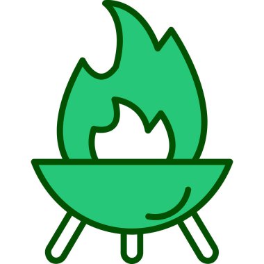 Alevler. Web simgesi basit illüstrasyon