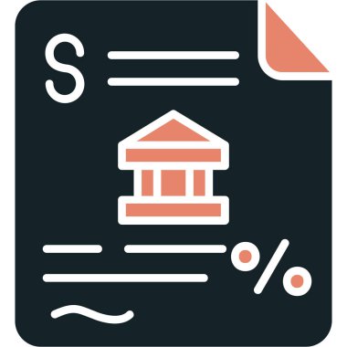 Banka binası ikonu. Düz dizayn. 10 vektör