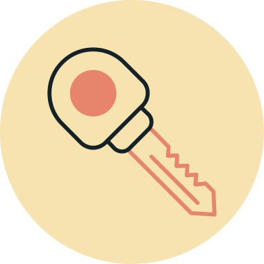 Anahtar. Web simgesi basit illüstrasyon