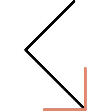 Kırmızı ok simgesinin vektör çizimi