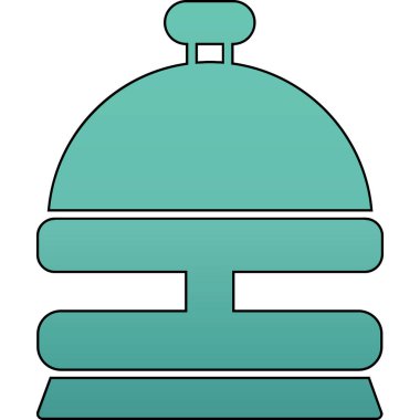 Bir çan simgesinin vektör illüstrasyonu