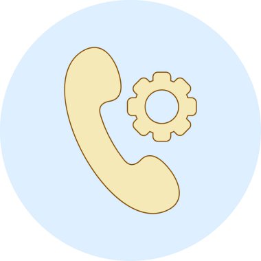 Telefonunuz var. Web simgesi basit illüstrasyon