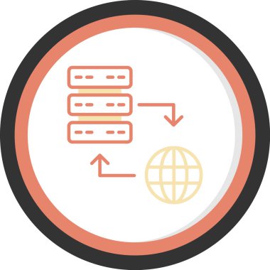 şebeke. Web simgesi basit illüstrasyon