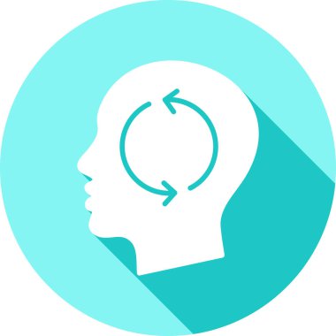 Kafa profil vektör simgesi