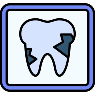 diş simgesi modern vektör illüstrasyonu