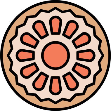 Çiçek. Web simgesi basit illüstrasyon