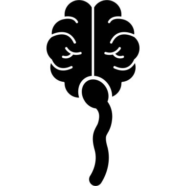 Beyin. Web simgesi basit illüstrasyon