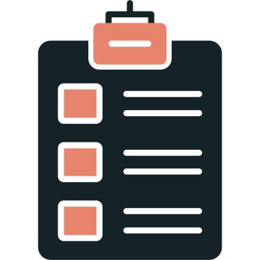 Kontrol listesi simgesi vektör illüstrasyonu