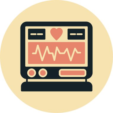 Kalp monitörü. Basit resimleme