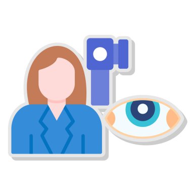 Göz ikonu vektör illüstrasyonu. Göz.