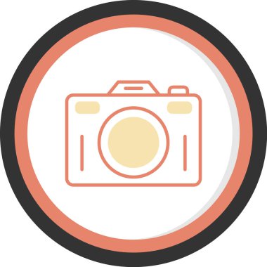 Kamera. Web simgesi basit illüstrasyon