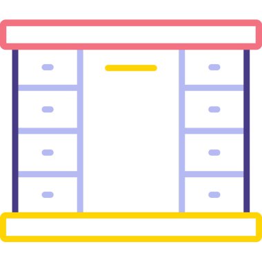 Bina. Web simgesi basit illüstrasyon