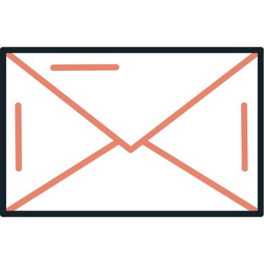 Zarf mektup izole simgesi