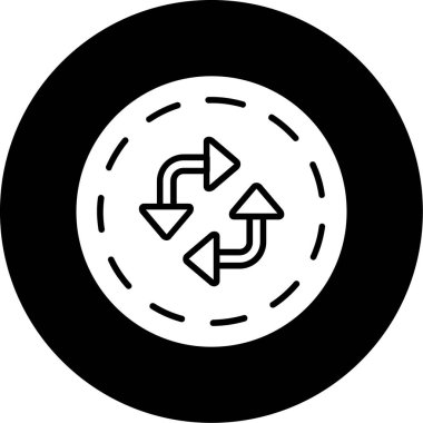 Bir geri dönüşüm simgesinin vektör çizimi