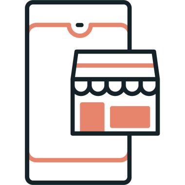 Alışveriş. Web simgesi basit illüstrasyon