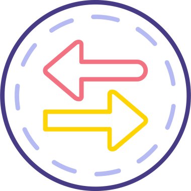 Yön. Web simgesi basit illüstrasyon