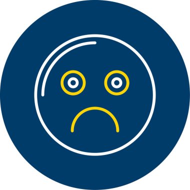 Üzgün emoji simgesinin vektör çizimi