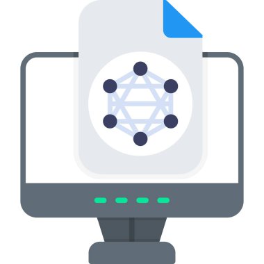 Veri analiz simgesi, vektör illüstrasyonu.