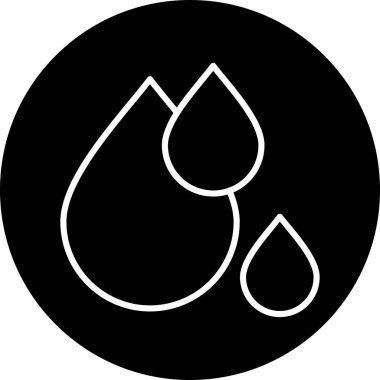 su damlası simgesi, vektör illüstrasyonu
