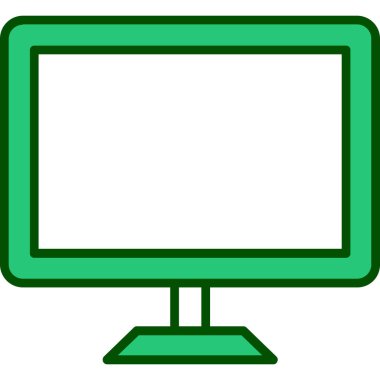 Monitör. Web simgesi basit illüstrasyon