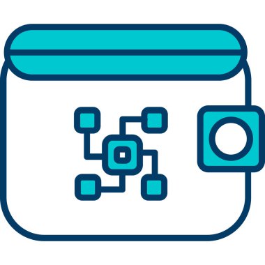 İş için Web simgesi. Vektör çizim