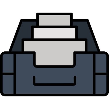 Bavul. Web simgesi basit illüstrasyon