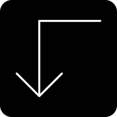 ok arayüzü ana hat biçiminde aşağı simge