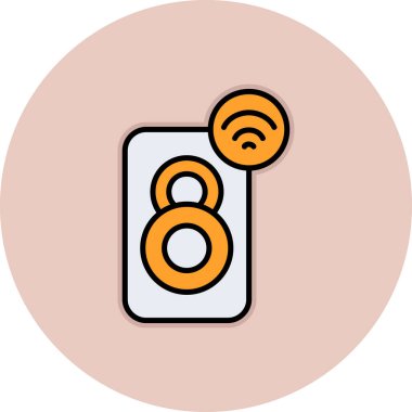 Akıllı Sözcü Ağı simgesi, vektör illüstrasyonu