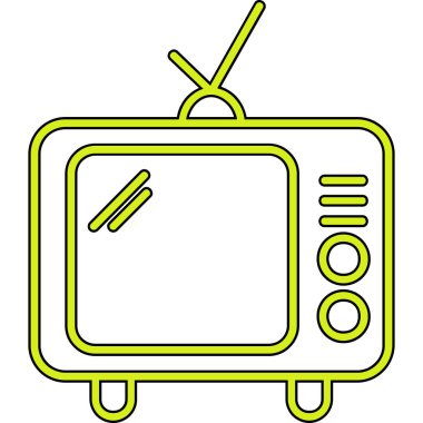 Televizyon. Web simgesi basit tasarım