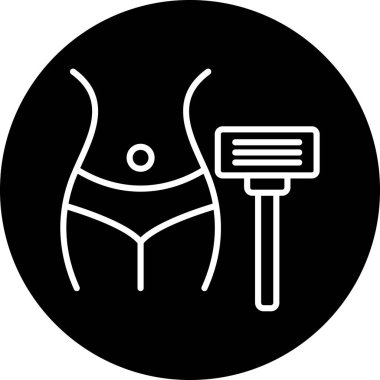 Modern b 'nin vektör illüstrasyonu kadın ikonundan yoksun