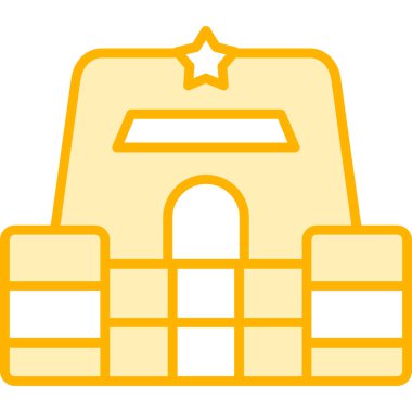 inşaat endüstrisi simgesini ana hatlarıyla doldurma