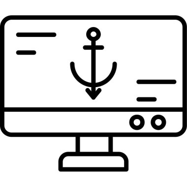 bilgisayar ekran simge vektör çizim