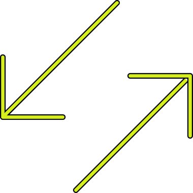 siyah ve sarı çizgi yıldırım simgesi izole edildi