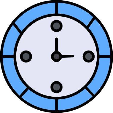 Saat simgesi. Web için basit zaman vektör simgeleri çizimi