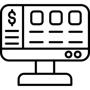 Dolar para simgesi vektör illüstrasyonu