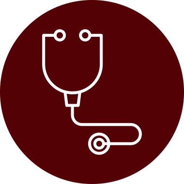 Stetoskop simgesinin vektör çizimi