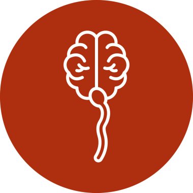 Beyin. Web simgesi basit illüstrasyon