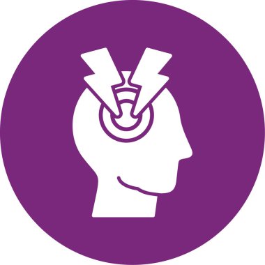 Beyin. Web simgesi basit illüstrasyon