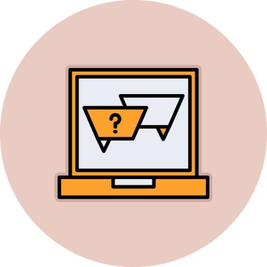 soru işareti web simgesi, vektör çizim