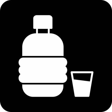 şişe içecek ikonu, vektör illüstrasyonu