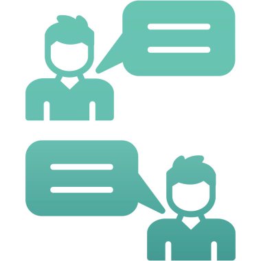 İki kişiyle konuşma baloncukları.