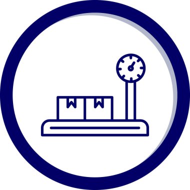 Bir saat simgesinin vektör illüstrasyonu