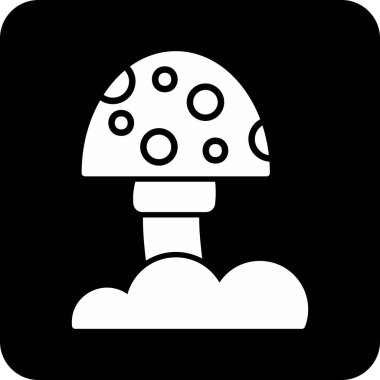 Mantar simgesi, vektör illüstrasyonu