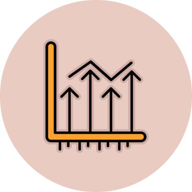 Bir grafik simgesinin vektör illüstrasyonu